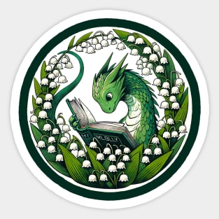 Reading Dragon Sticker